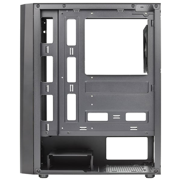 Aerocool PGS Delta - Mid tower - ATX - genomskinlig sidopanel (akryl) - ingen strömförsörjning (ATX) - svart - USB/ljud