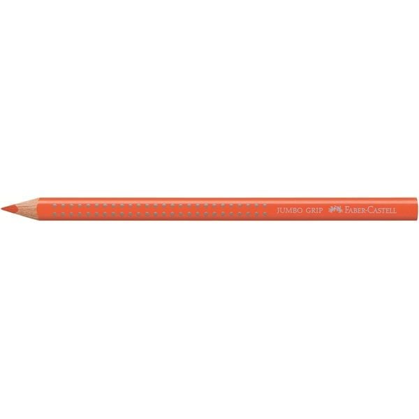 Värikynä, Faber-Castell Grip, JUMBO, tummanoranssi, kolmionmuotoinen - (12 kpl)