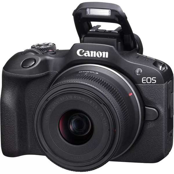 Canon EOS R100 järjestelmäkamera, paketti, RF-S 18–45 mm -objektiivi, 24,1 MP, APS-C