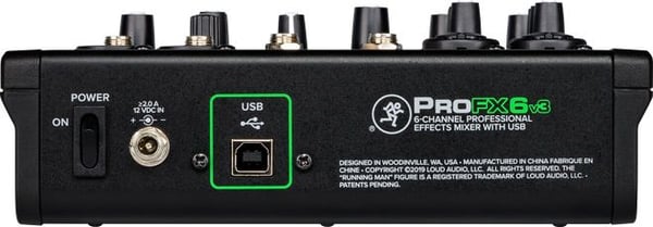 Mackie ProFX6v3 konsolimikseri Kanavien määrä:6
