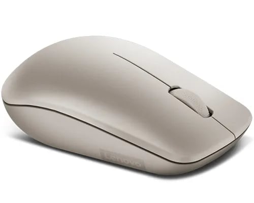 Lenovo 530 Wireless Mouse - Mus - høyre- og venstrehåndet - optisk - 3 knapper - trådløs - 2.4 GHz - USB trådløs mottaker - mandel