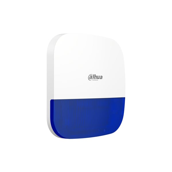 Dahua Technology DHI-ARA13-W2(868) blå, Trådlös siren, Utomhus, akrylnitrilbutadienstyren, polykarbonat (PC), 1600 m, 868.6 Mhz, 110 dB