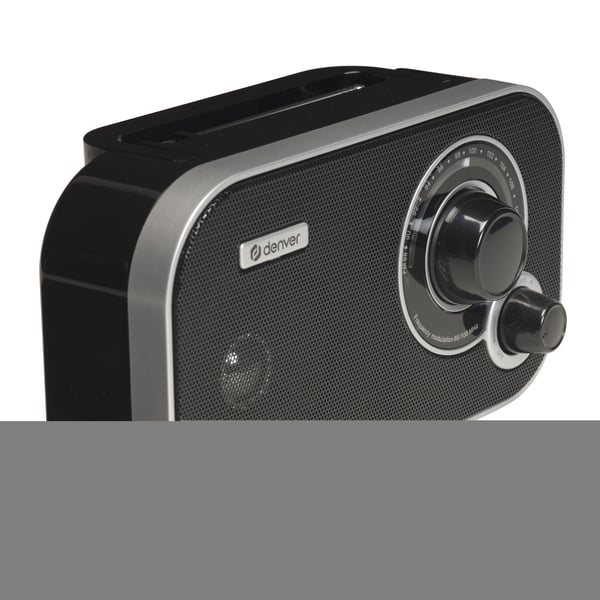 Denver TR-51 FM-radio med analog tuning, svart