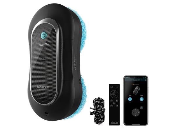 Cecotec Vinduspussrobot | Conga Windroid 1090 Dobbeltsprøyte tilkoblet | Med ledning | Svart
