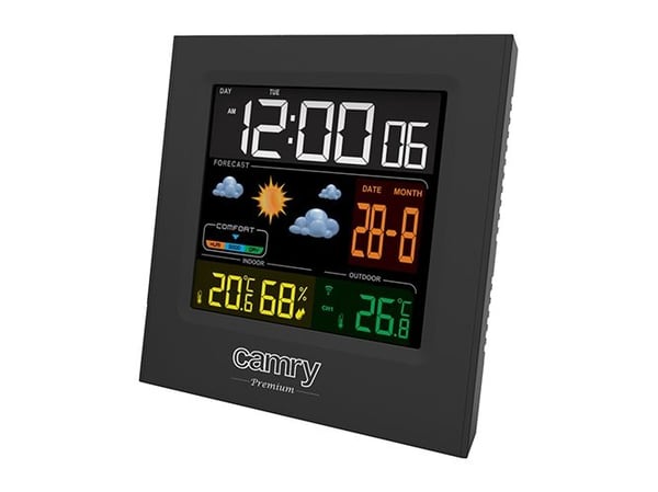 Camry Premium CR 1166, Sort, Inne hygrometer, Inne Termometer, Utendørs Fuktighetsmåler, Utendørs Barometer, Hygrometer, Termometer, Hygrometer, Te...
