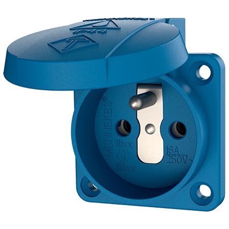 MENNEKES 11131, Tyyppi F, 2P+E, Sininen, IP44, 230 V, 16 A
