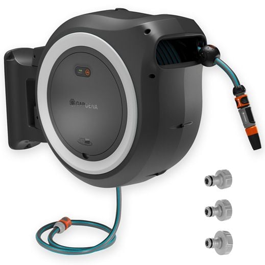 Gardena Batteridrevet Veggslangeboks PowerRoll 40 meter - Solo - SOLO