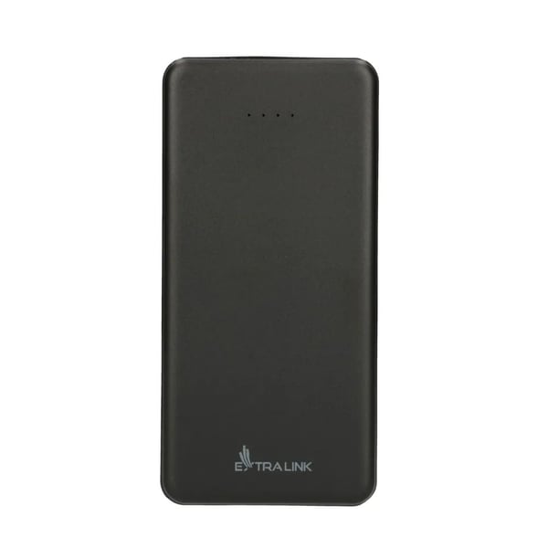 Extralink EPB-078B - Powerbank - 10000 mAh - 2,1 A - 2 utgångskontakter (USB) - svart