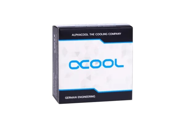 Alphacool ES D-Plug, Radiatormontering, Messing, Svart, 1/4", Hankjønn, 1,5 stang