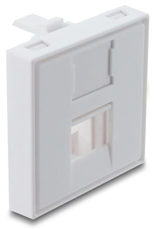 DeLOCK 81552, Paikalleen napsautettava kehys, Akryylinitriilibutadieenistyreeni (ABS), Valkoinen, 45 mm, 45 mm, 1 kpl