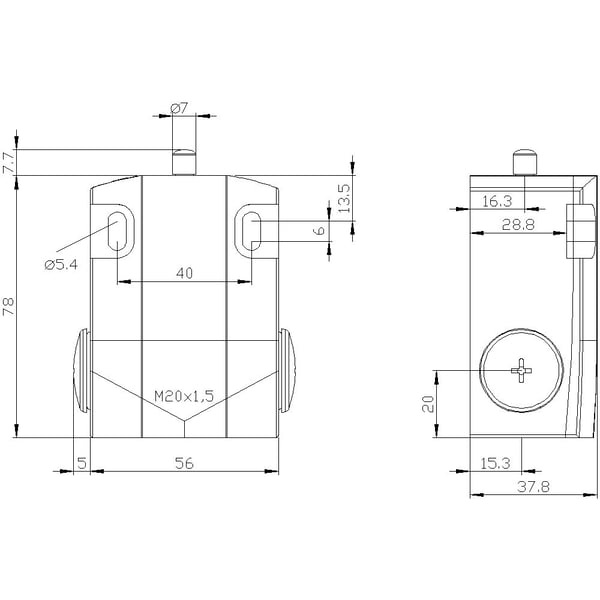 Siemens 3SE51220KA001AJ0 3SE5122-0KA00-1AJ0 Pysäytyskosketin 6 A IP66, IP67 1 kpl 1 kpl