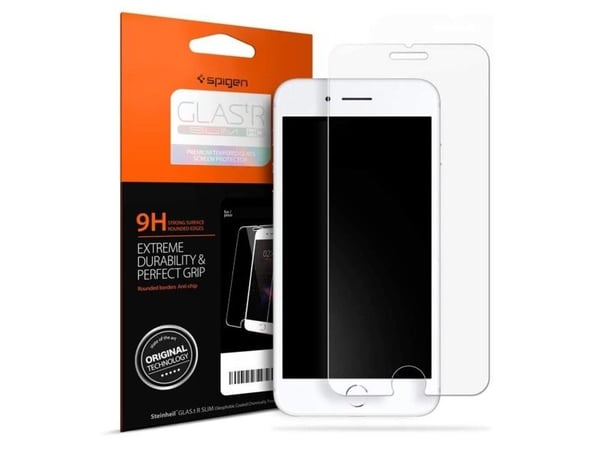 Spigen GLAS.tR Slim - Skärmskydd för mobiltelefon - glas - klar - för Apple iPhone 7, 8, SE (andra generationen)