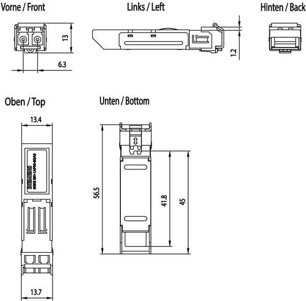Siemens 6GK5991-1AF00-8GA0 media-/stiktransceiver