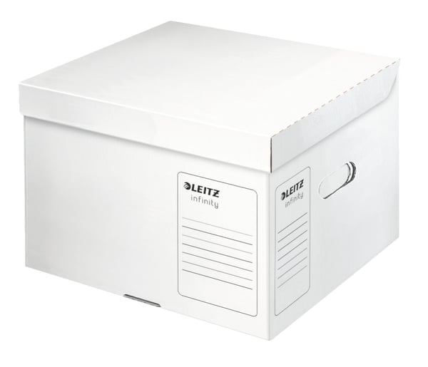 Leitz Infinity arkistointilaatikko FSC® "M", Kartonki, Valkoinen, A4, 420 g, 350 x 320 x 265 mm
