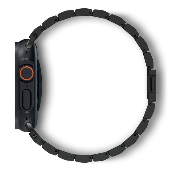 Decoded Traction Band, Yhtye, Älykello, musta, Apple, Apple Watch Ultra 1 & 2, Titaani