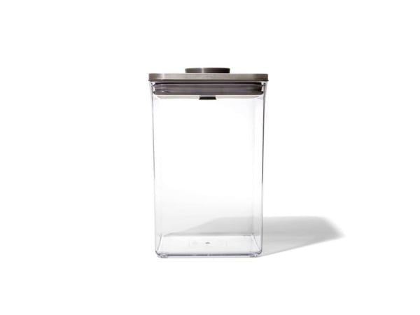 OXO 3118200, Universaali astia, 4,2 L, Muovi, Silikoni, Ruostumaton teräs, Läpinäkyvä, Irrotettava kansi, Suorakulmainen