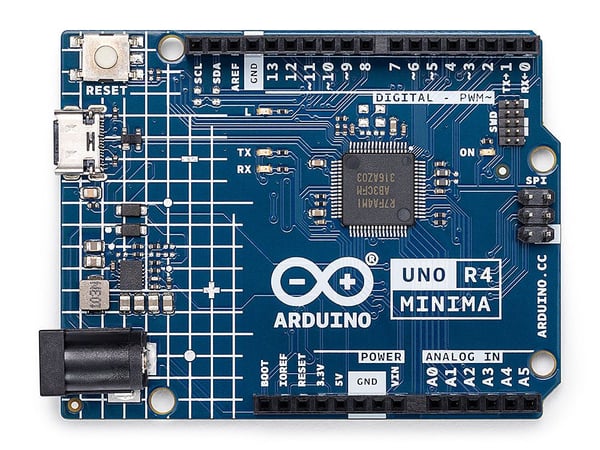 Arduino UNO R4 Minima, 48 MHz, ATmega328, 16 MHz, 0,032 MB, 0,256 MB, Arduino