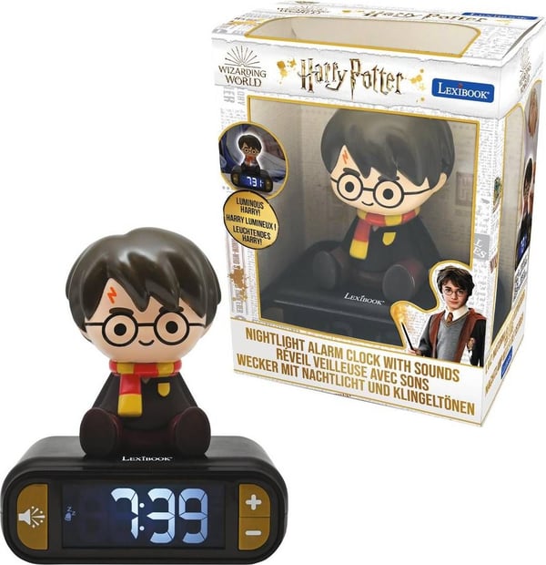 Digital väckarklocka med 3D Harry Potter-figur, ljus och ljud
