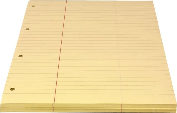 Bantex 100051856, 210 x 297 mm (A4), Linjerte ark, 80 g/m², Gult, 210 mm, 295 mm
