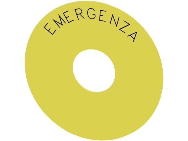 Siemens 3SU1900-0BC31-0JA0 Underlagsskilt Rund (Ø) 75 mm NØD Gul, Sort 10 stk.