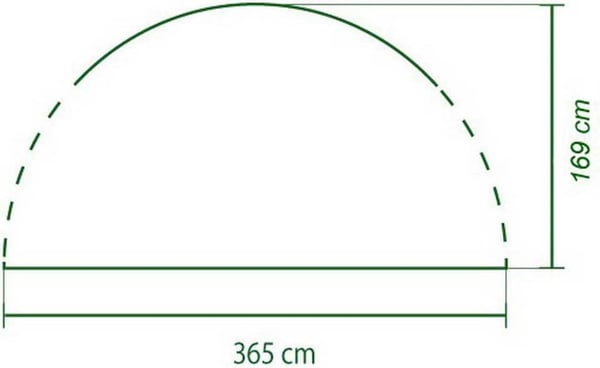 Coleman solvegg med dør for arrangementsskur L - 3,65 m