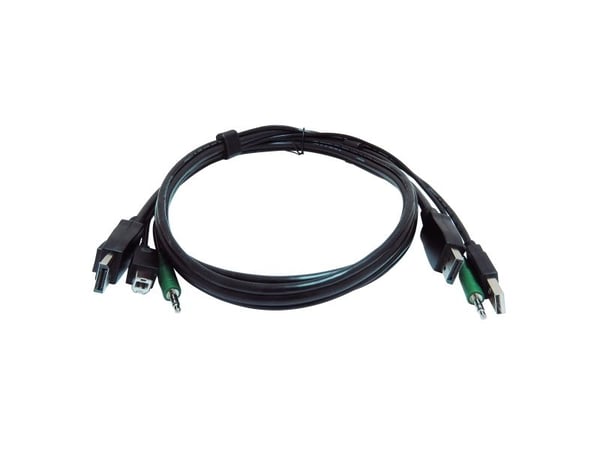 Black Box SKVMCBL-DP-06TAA, 1,8 m, DisplayPort, Svart, USB, 320 g