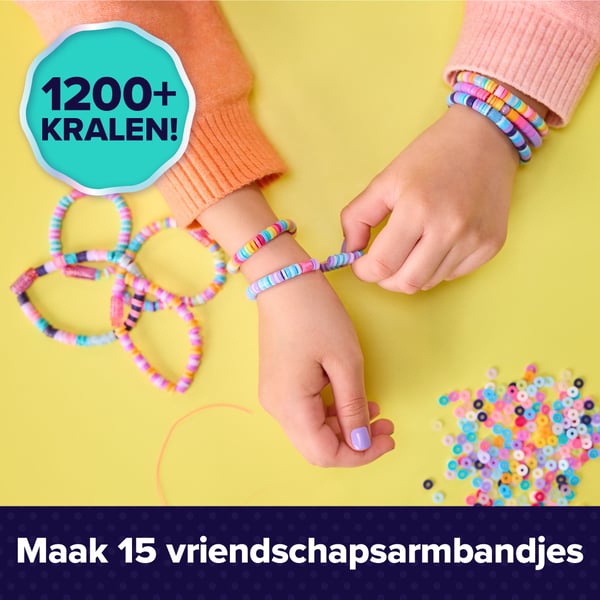 Cool Maker Stack'd Heishi Studio armbåndsett, 1200+ perler, 15 armbånd