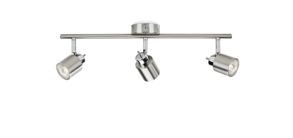 Philips Essentials Meranti-spotlys til tak/vegg, 3 stk., Overflateegnet, GU10, 3 ampuller, LED, 220-240 V, Kromfarget