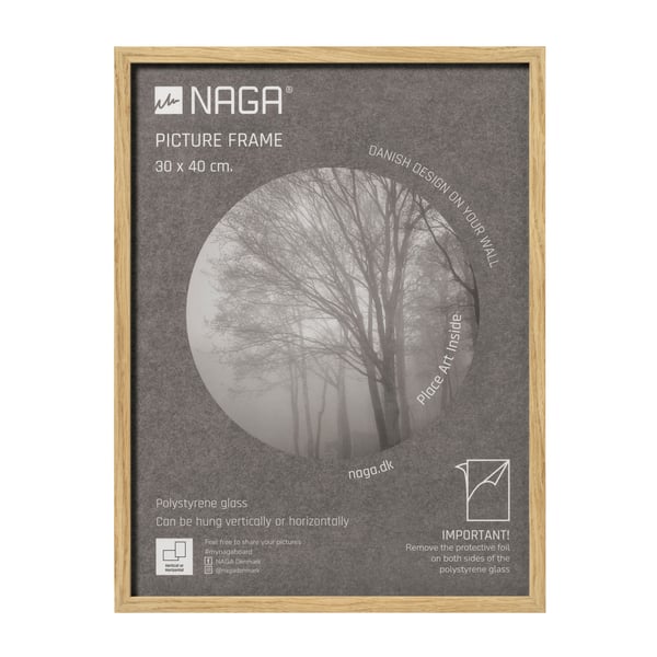 NAGA billedramme dab 21 x 29,7 cm (228x22x315 mm) (1 stk) NAGA billedramme dab 21 x 29,7 cm (228x22x315 mm) (1 stk)