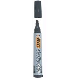 BIC Marking 2300, Musta, Taltan pää, Musta, Harmaa, 3,1 mm, 5,3 mm, Lastulevy, Lasi, Metalli, Paperi, Muovi