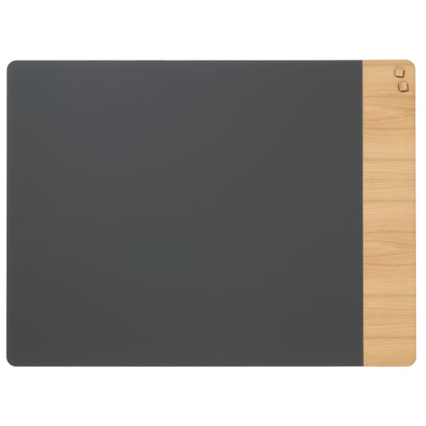 Magnetisk NAGA glastavle 120x90 cm mat glas grå med egefiner