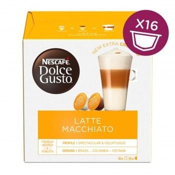 Nescafé Dolce Gusto Latte Macchiato, Kaffekapslar, Latte macchiato, Dolce Gusto, 8 koppar, Multifärg, Nescafé
