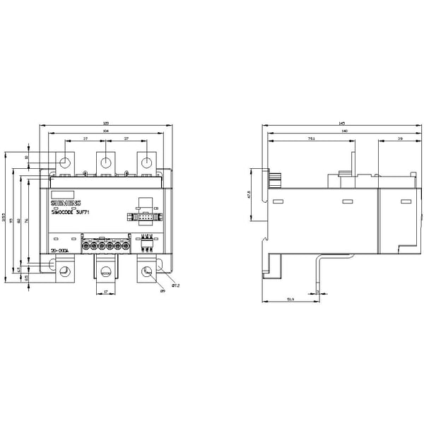 Siemens 3UF7123-1BA01-0, 136 mm, 145 mm, 172 mm, 1,05 kg, 1 styck