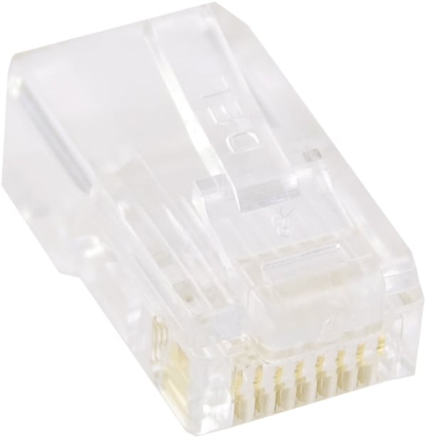 Deltaco Network connector RJ45, TP 20-pack, Läpinäkyvä, RJ-45, Uros, Cat5e, 30 g, 140 mm