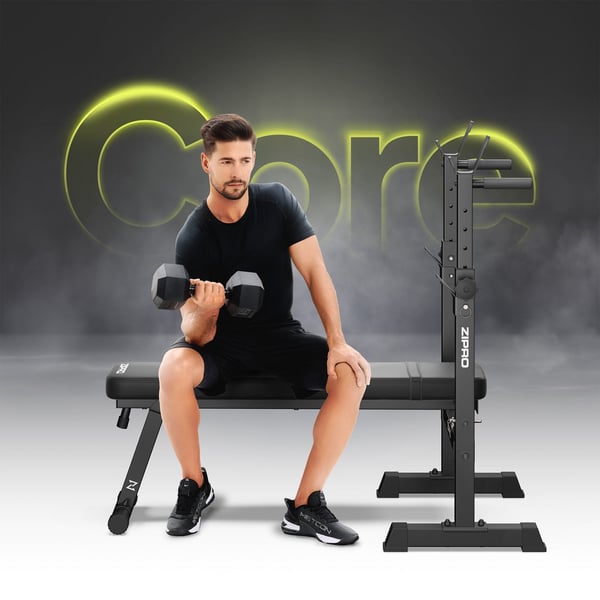 Sammenleggbar benk for vektstang Zipro Core