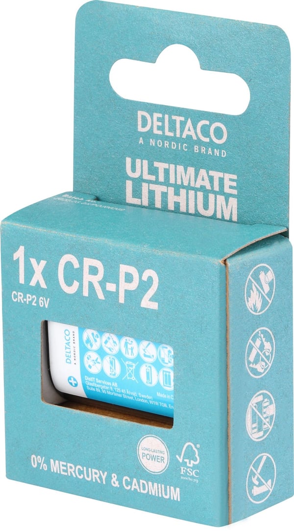 DELTACO Ultimate - Batteri CR-P2 - Li - blå