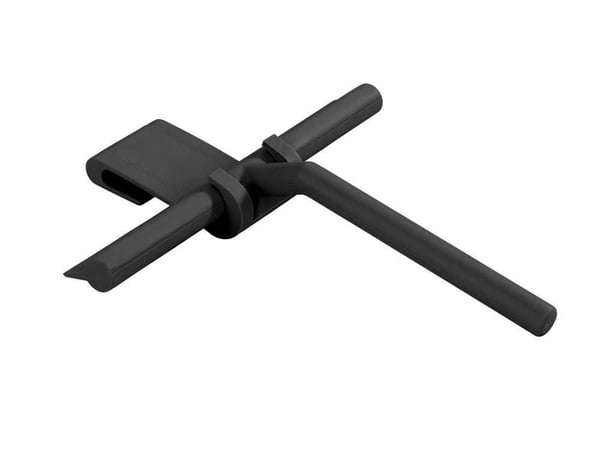 WENKO 24171100, Dusjnal med ett blad, Sort, Rustfritt stål, Silikon, 210 mm, 40 mm