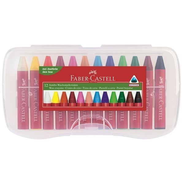 Faber-Castell Jumbo - Fargeblyant - voks (en pakke 12)