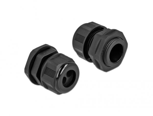 DeLOCK 60369, Musta, Muovi, 2 kpl, PG16, 6,7 mm, IP68