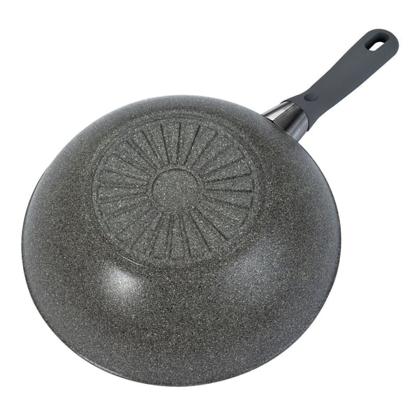 BALLARINI 75002-937-0, Rund, Wokpanna, Grå, Granit, Gjuten aluminium, Thermo-Spot