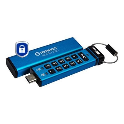 Kingston IronKey Keypad 200C USB-minne 16 GB USB-C AES-256-krypterat