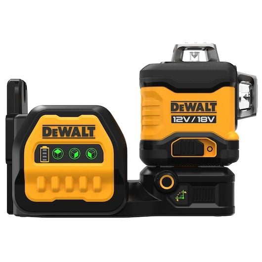 DeWALT DCE089D1G18-QW ristilinjalaser 3x360° 12V/18V 1x2,0 Ah, vihreä