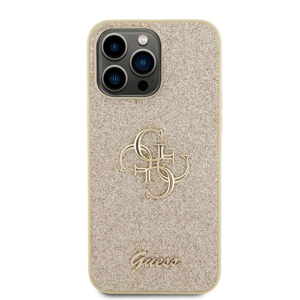 GUESS , Mobilskal, Apple, Apple iPhone 15 Pro Max, 17 cm (6.7"), Guld