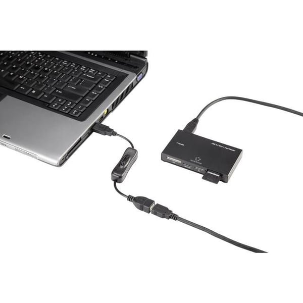 Renkforce RF-3322982 USB-kabel USB-A hann til USB-A hann 0,25 m USB 2.0, svart