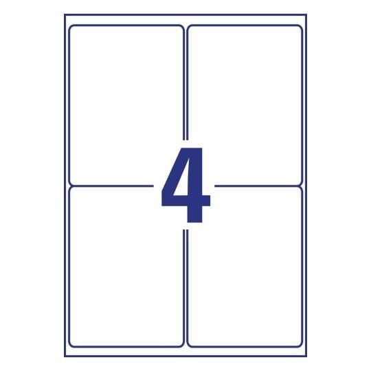 Produktetiketter Avery 99x139 mm blanke til eksklusiv mærkning - (40 ark x 4 stk.)