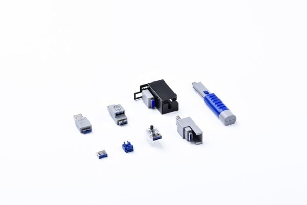 Smartkeeper U03DB, Portinlukitsin, DVI, RJ-45, USB A-tyyppi, Sininen, 1 kpl, 19,4 mm, 112,8 mm