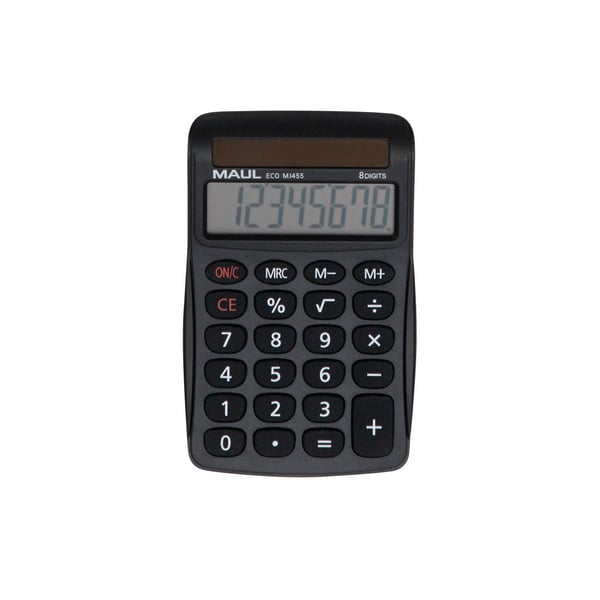 MAUL ECO MJ455, Desktop, Grunnleggende, 8 sifre, 1 linjer, Solar, Svart