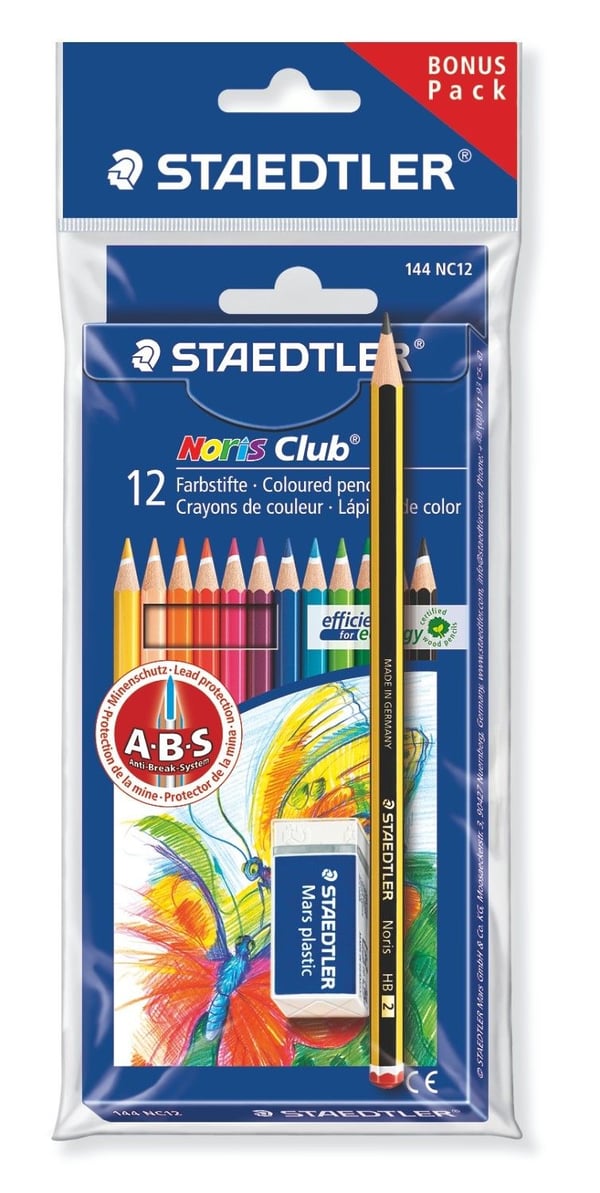 Farveblyanter Staedtler® Noris® Club med 12 stk. ass. faver
