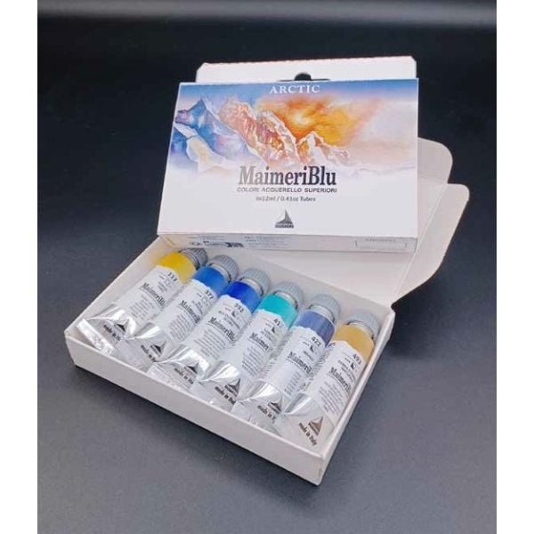 MaimeriBlu Watercolour set Arctic - 6 tubes 12ml - Professional Watercolours MaimeriBlu Watercolour set Arctic - 6 tubes 12ml - Professional Watercolours
