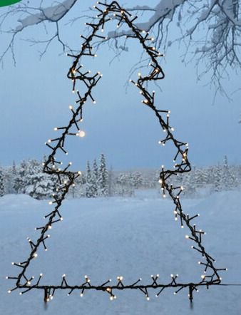Metallinen joulukuusi 175 LED-valolla, 75 cm (780-041)